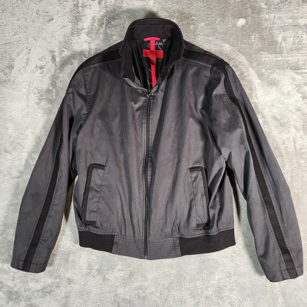 Alfani Bomber Jacket‎ Coat Men's Medium Black Cotton Blend